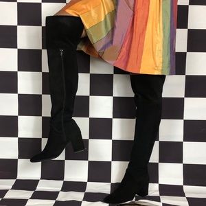 Knee High Square Toe Boots